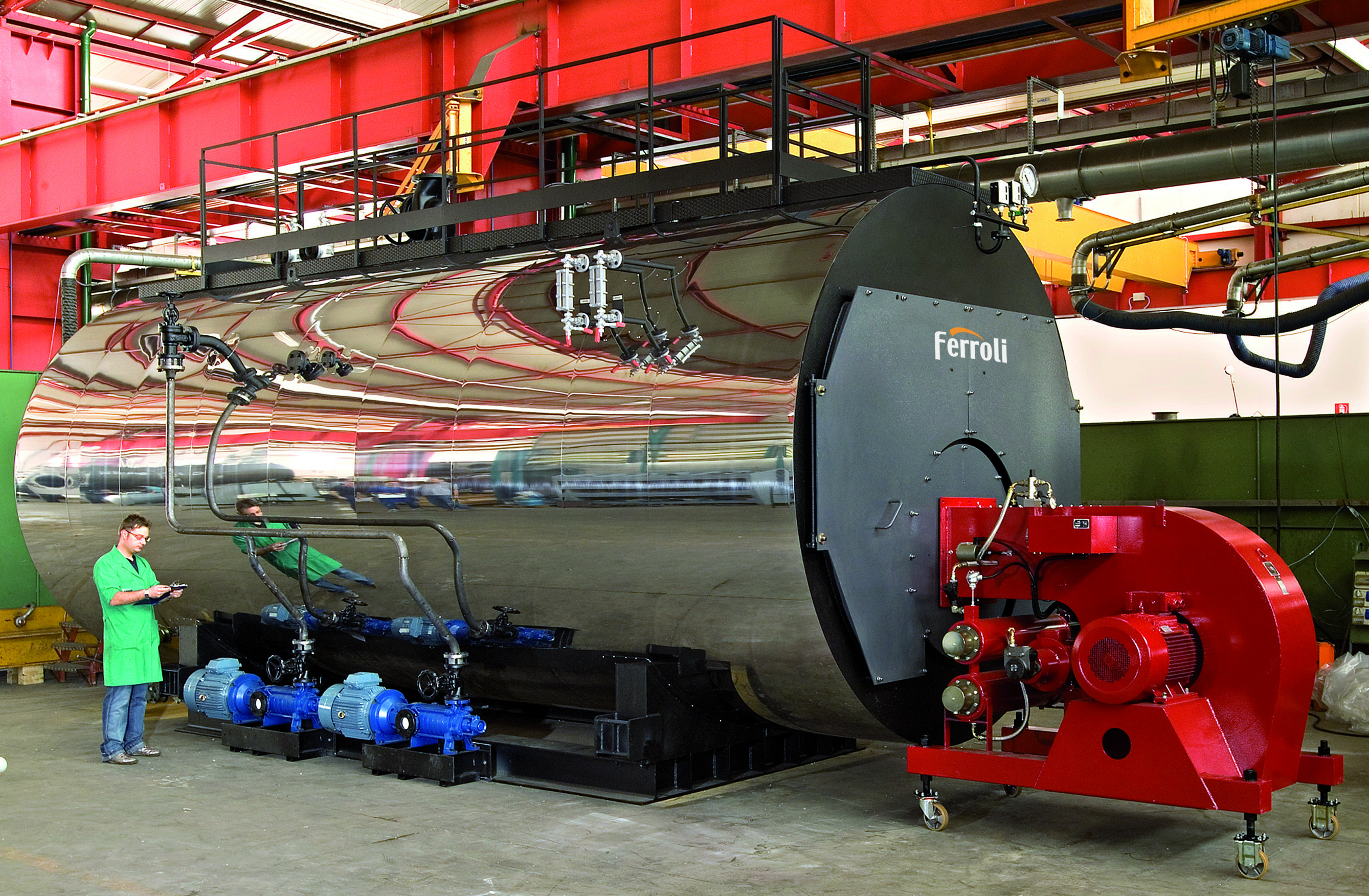 FERROLI industrial boiler — complete view